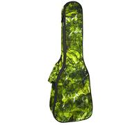 Zaino per ukulele da concerto, resistente con custodia per ukulele con custodia, ukulele tenore da concerto soprano, 10 mm, borsa imbottita per primo piano di texture di alghe verdi