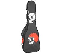 Zaino per ukulele da concerto, resistente con custodia per ukulele con custodia, ukulele tenore da concerto soprano, 10 mm, borsa imbottita con teschio, multi carina