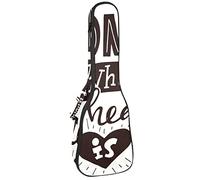 Zaino per ukulele da concerto, resistente con custodia per ukulele con custodia, ukulele tenore da concerto soprano da 10 mm, borsa imbottita per casa è dove il cuore