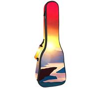 Zaino per ukulele da concerto, resistente con custodia per ukulele con custodia, ukulele tenore da concerto soprano, 10 mm, borsa imbottita cinese Wushu Fighter con spada