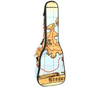 Zaino per ukulele da concerto, resistente con custodia per ukulele con custodia, ukulele tenore da concerto soprano da 10 mm, borsa imbottita con mappa dei pirati