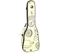 Zaino per ukulele da concerto, resistente con custodia per ukulele con custodia, ukulele tenore da concerto soprano da 10 mm, borsa imbottita per zuppa, noodle, pane e cibo
