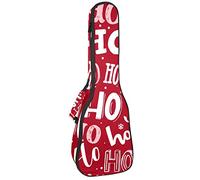 Zaino per ukulele da concerto, resistente con custodia per ukulele con custodia, ukulele tenore da concerto soprano 10 mm, borsa imbottita Merry Christmas Red