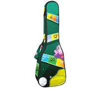 Zaino per ukulele da concerto, resistente con custodia per ukulele con custodia, ukulele tenore da concerto soprano 10 mm, borsa imbottita per cartone animato da gioco divertente mostro