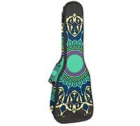 Zaino per ukulele da concerto, resistente con custodia per ukulele con custodia, ukulele tenore da concerto soprano, 10 mm, con mandala in bagindiana e sfondo scuro