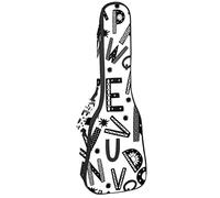 Zaino per ukulele da concerto, resistente con custodia per ukulele con custodia, ukulele tenore da concerto soprano da 10 mm, borsa imbottita con lettere