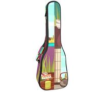 Zaino per ukulele da concerto, resistente con custodia per ukulele con custodia, ukulele tenore da concerto soprano da 10 mm, borsa imbottita tradizionale concetto di cultura giapponese