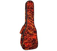 Zaino per ukulele da concerto, resistente con custodia per ukulele con custodia, ukulele tenore da concerto soprano 10 mm, borsa imbottita rossa lavica magma