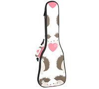 Zaino per ukulele da concerto, resistente con custodia per ukulele con custodia, ukulele tenore da concerto soprano da 10 mm, borsa imbottita con motivo a riccio