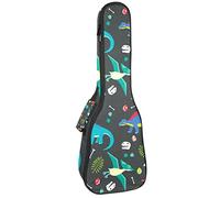 Zaino per ukulele da concerto, resistente con custodia per ukulele con custodia, ukulele tenore da concerto soprano, 10 mm, borsa imbottita con osso di dinosauro