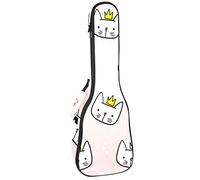 Zaino per ukulele da concerto, resistente con custodia per ukulele con custodia, ukulele tenore da concerto soprano, 10 mm, borsa imbottita per gatti, principessa, rosa