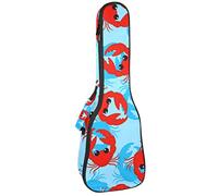 Zaino per ukulele da concerto, resistente con custodia per ukulele con custodia, ukulele tenore da concerto soprano, 10 mm, borsa imbottita granchio oceano mare