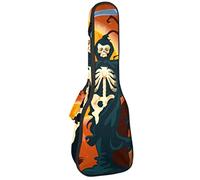 Zaino per ukulele da concerto, resistente con custodia per ukulele con custodia, ukulele tenore da concerto soprano da 10 mm, borsa imbottita per vacanze e orrore della morte
