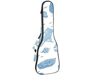 Zaino per ukulele da concerto, resistente con custodia per ukulele con custodia, ukulele tenore da concerto soprano 10 mm, borsa imbottita per la nave da vocazione, sedia a sdraio con faro