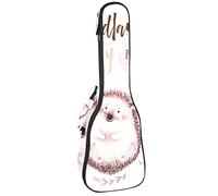 Zaino per ukulele da concerto, resistente custodia per ukulele con contenitore, Ukulele tenore soprano, 10 mm, borsa imbottita per feste boschive, gufi, cervi riccio