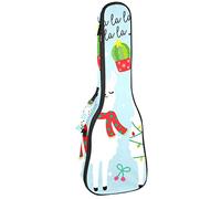 Zaino per ukulele da concerto, resistente custodia per ukulele con custodia, custodia per ukulele tenore soprano, 10 mm, borsa imbottita Merry Christmas