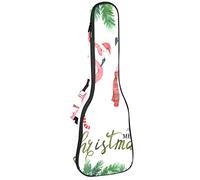 Zaino per ukulele da concerto, resistente custodia per ukulele con custodia, custodia per ukulele tenore soprano, 10 mm, borsa imbottita Merry Christmas