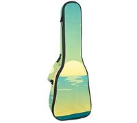 Zaino per ukulele da concerto, resistente custodia per ukulele con custodia, per concerti soprano, ukulele tenore, 10 mm, borsa imbottita nera SheepsBeach Sunset