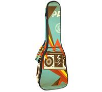 Zaino per ukulele da concerto, resistente custodia per ukulele con custodia, per concerti soprano, ukulele tenore, 10 mm, borsa imbottita per musica e radio retrò