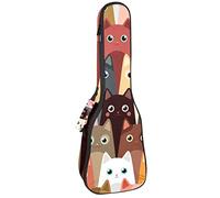 Zaino per ukulele da concerto, resistente custodia per ukulele con custodia, per concerti soprano, ukulele tenore, 10 mm, borsa imbottita colorata a vita bassa