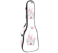 Zaino per ukulele da concerto, resistente custodia per ukulele con custodia, per concerti soprano, ukulele tenore, 10 mm, borsa imbottita da principessa castello corona