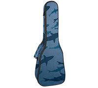 Zaino per ukulele da concerto, resistente custodia per ukulele con custodia, per concerti soprano, ukulele tenore, 10 mm, borsa imbottita con forma di sciame di squalo