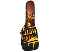 Zaino per ukulele da concerto, resistente custodia per ukulele con custodia, per concerti soprano, ukulele tenore, 10 mm, borsa imbottita per feste di Halloween, castello e zucca