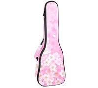Zaino per ukulele da concerto, resistente custodia per ukulele con custodia, per concerti soprano, ukulele tenore, 10 mm, borsa imbottita per primavera, Sakura Florals rosa ragazza