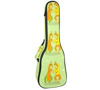 Zaino per ukulele da concerto, resistente custodia per ukulele con custodia, per concerti soprano, ukulele tenore, 10 mm, borsa imbottita per cartoni animati Bollywood Dance