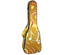 Zaino per ukulele da concerto, resistente custodia per ukulele con custodia, per concerti soprano, ukulele tenore, 10 mm, borsa imbottita divertente con scheletri per i giorni morti