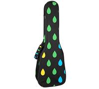 Zaino per ukulele da concerto, resistente custodia per ukulele con custodia, per concerti, ukulele tenore, 10 mm, borsa imbottita verde, blu, giallo, gocce d'acqua