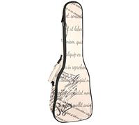 Zaino per ukulele da concerto, resistente custodia per ukulele con custodia, per concerti, ukulele tenore, 10 mm, borsa imbottita Parigi Torre Eiffel