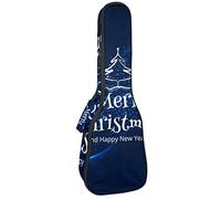 Zaino per ukulele da concerto, resistente custodia per ukulele con custodia, per concerti, ukulele tenore soprano, 10 mm, borsa imbottita per galassia Merry Christmas