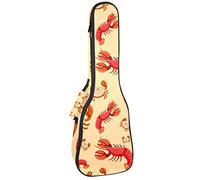 Zaino per ukulele da concerto, resistente custodia per ukulele con custodia, per concerti, ukulele tenore, 10 mm, borsa imbottita per frutti di mare aragosta e granchio