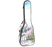 Zaino per ukulele da concerto, resistente custodia per ukulele con custodia, per concerti, ukulele tenore, 10 mm, borsa imbottita Parigi Torre Eiffel