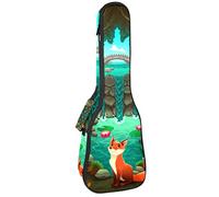 Zaino per ukulele da concerto, resistente custodia per ukulele con custodia, per concerti, ukulele tenore, 10 mm, borsa imbottita Happy Fox Woods