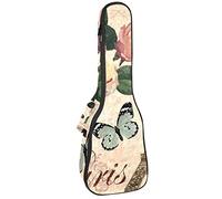 Zaino per ukulele da concerto, resistente custodia per ukulele con custodia, per concerti, ukulele tenore, 10 mm, borsa imbottita Parigi Torre Eiffel