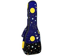 Zaino per ukulele da concerto, resistente custodia per ukulele con custodia, per concerti, ukulele tenore soprano, 10 mm, borsa imbottita bella galassia