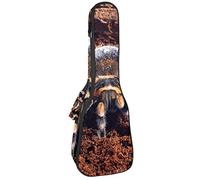 Zaino per ukulele da concerto, resistente custodia per ukulele con custodia, ukulele tenore da concerto soprano 10 mm, imbottito bagmessicano rosso ginocchio tarantola ragno
