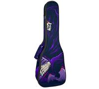 Zaino per ukulele da concerto, resistente custodia per ukulele con custodia, Ukulele tenore soprano, 10 mm, borsa imbottita per festa della morte di Halloween