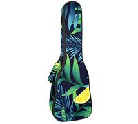 Zaino per ukulele da concerto, resistente custodia per ukulele con custodia, Ukulele tenore soprano da 10 mm, borsa imbottita con limoni gialli estivi foglie tropicali