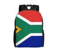 Zaino per uomo e donna, leggero, nero, grigio, bianco, mimetico, per computer portatile, borsa da viaggio, Bandiera del Sud Africa, Taglia unica