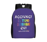 Zaino personalizzata per uomo donna - il tuo con foto, testo o nome - zaino personalizzato bambino, capacità con scomparti per Ideale per Scuola, Viaggi, Tempo Libero e Lavoro
