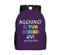 Zaino personalizzata per uomo donna - il tuo con foto, testo o nome - zaino personalizzato bambino, capacità con scomparti per Ideale per Scuola, Viaggi, Tempo Libero e Lavoro