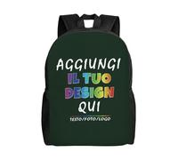 Zaino personalizzata per uomo donna - il tuo con foto, testo o nome - zaino personalizzato bambino, capacità con scomparti per Ideale per Scuola, Viaggi, Tempo Libero e Lavoro