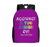 Zaino personalizzata per uomo donna - il tuo con foto, testo o nome - zaino personalizzato bambino, capacità con scomparti per Ideale per Scuola, Viaggi, Tempo Libero e Lavoro