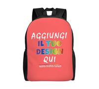 Zaino personalizzata per uomo donna - il tuo con foto, testo o nome - zaino personalizzato bambino, capacità con scomparti per Ideale per Scuola, Viaggi, Tempo Libero e Lavoro