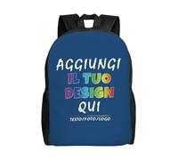 Zaino personalizzata per uomo donna - il tuo con foto, testo o nome - zaino personalizzato bambino, capacità con scomparti per Ideale per Scuola, Viaggi, Tempo Libero e Lavoro