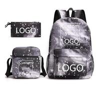 Zaino Personalizzato A Tre Comparti con Tracolla e Astuccio per Penne con LOGO Personalizzato Borsa Scolastica Color5,42 * 30 * 12CM