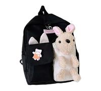 Zaino Personalizzato Bambina Personalised Nursery Backpack with Name for Boy&Girl, Baby & Girl Nest Backpack with Removable Teddy Bear for Kindergarten,Personalized Children's Lightweight Nursery Bag